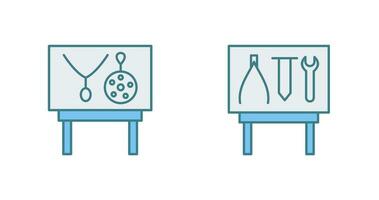 gioiello mostra e utensili mostra icona vettore