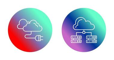 cavo e server icona vettore