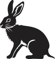 nero vettore coniglio un' logo quello è come grassetto come un' Leone nero vettore coniglio un' logo quello è Hopping in il futuro