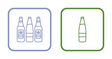 birra bottiglie e alcool icona vettore
