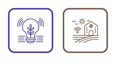 idea e inteligente azienda agricola icona vettore