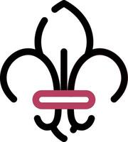 fleur de lis creativo icona design vettore