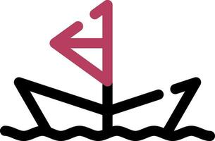 carta barca creativo icona design vettore