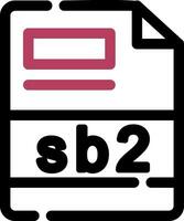 sb2 creativo icona design vettore