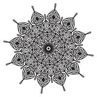 illustrazione floreale della struttura della mandala del fondo del modello ornamentale vettore