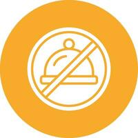 illustrazione del design dell'icona di vettore di non mangiare