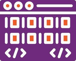 illustrazione del design dell'icona del vettore di codice binario