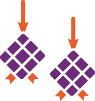 illustrazione del design dell'icona di vettore di ketupat