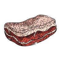 controfiletto carne schizzo mano disegnato vettore