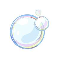 acqua sapone bolle cartone animato vettore illustrazione