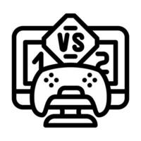 multiplayer Giochi gioco sviluppo linea icona vettore illustrazione