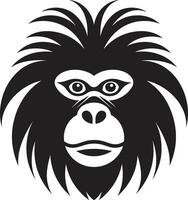 primate portafortuna design babbuino grafico distintivo vettore