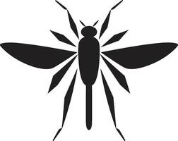 minimalista zanzara marchio intricato zanzara emblema design vettore