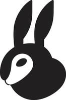 coniglio silhouette minimalista marchio elegante nero lepre icona vettore