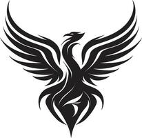 etereo Fenice emblema intricato rinascita logo vettore
