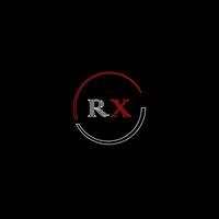 rx creativo moderno lettere logo design modello vettore