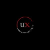 UX creativo moderno lettere logo design modello vettore