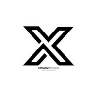 lettera X linea arte creativo negativo spazio moderno minimo monogramma logo vettore
