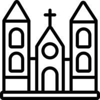 icona della linea per la chiesa vettore