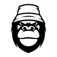 gorilla secchio cappello schema vettore