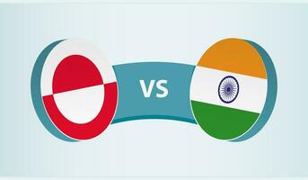 Groenlandia contro India, squadra gli sport concorrenza concetto. vettore