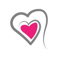 cuore concetto logo design vettore