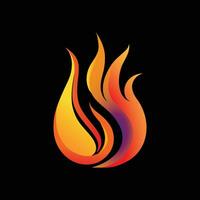 fuoco logo- icona illustrazione vettoriale disegno- logo modello-elegante