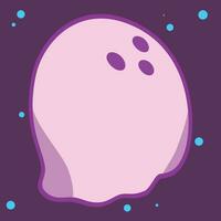 carino Halloween fantasma personaggio per bambini. carino semplice fantasma fischio per vacanza decorazione vettore