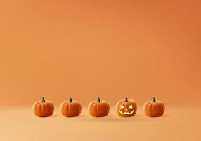 3d halloween fumo minimo e podio di zucca per lo sfondo dei prodotti vettore