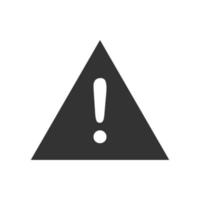 triangolo pericolo simbolo isolato vettore icona