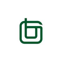 lettera bg piazza linea geometrico spirale logo vettore