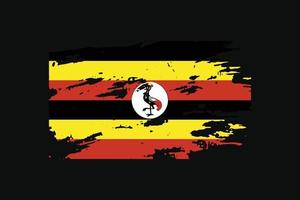 bandiera stile grunge dell'uganda. illustrazione vettoriale. vettore