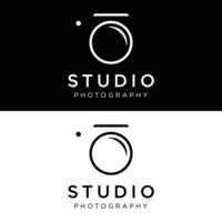 professionale telecamera o fotografia lente logo design. media, studio, attività commerciale logo. vettore