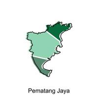 carta geografica città di pematang jaya Provincia di nord sumatra vettore design. astratto, disegni concetto, logo design modello