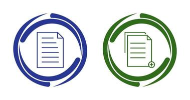 documento e Due File icona vettore