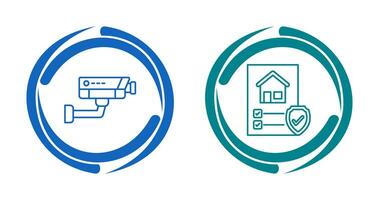 cctv e protezione icona vettore