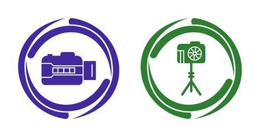 Aperto telecamera e telecamera In piedi icona vettore