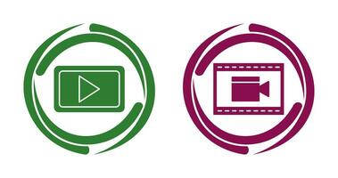 video comunicazione e video e animazione icona vettore