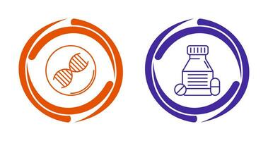 dna e compresse icona vettore