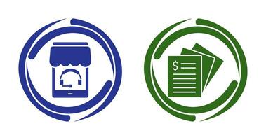 supporto e fattura icona vettore