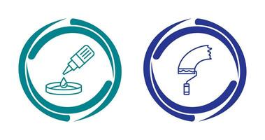 contagocce e dipingere icona vettore
