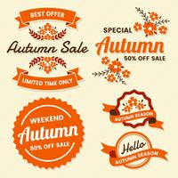 Autumn Label Vintage Vector Logo per banner