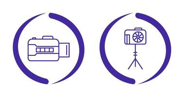 Aperto telecamera e telecamera In piedi icona vettore