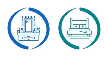 condimento tavolo e letto icona vettore