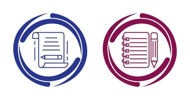 Scrivi e lista di controllo icona vettore