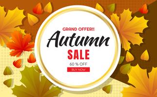 autunno vendita modello banner Vector sfondo