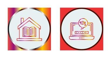 digitale apprendimento e homeschooling icona vettore