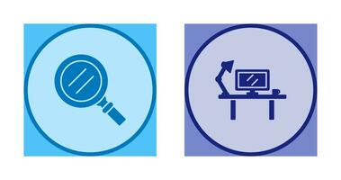 ricerca e spazio di lavoro icona vettore