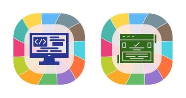 codifica e completare icona vettore