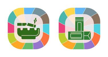 rotto sigaretta e masticazione gomma icona vettore